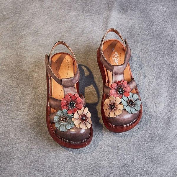 women sandals genuine leather 2021 summer shoes buckle strap retro wedges casual platform ladies dress, Black
women sandals genuine leather 2021 summer shoes buckle strap retro wedges casual platform ladies dress, Black