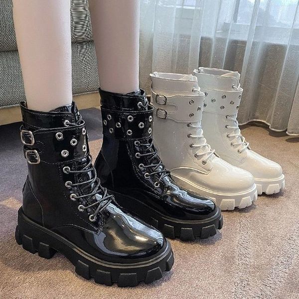 boots europe platform for women's autumn and winter round head belt buckle motorcycle plus velvet, Black
boots europe platform for women's autumn and winter round head belt buckle motorcycle plus velvet, Black