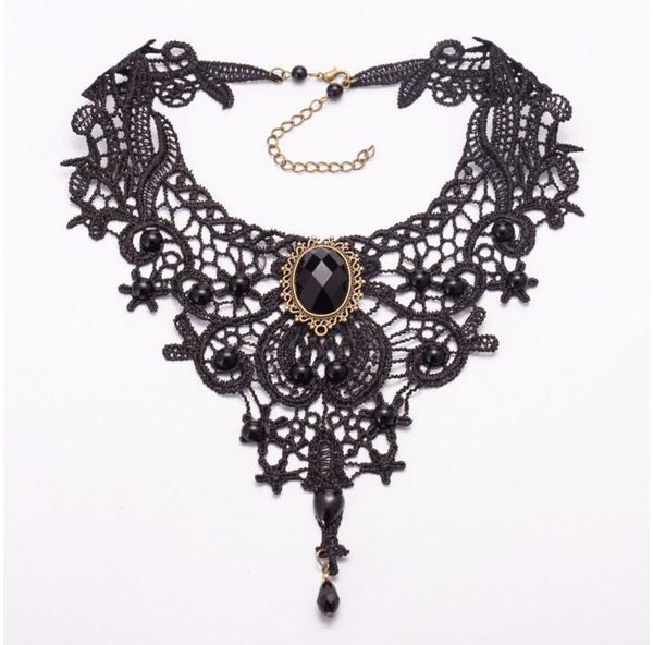 lace necklace collar, auniquestyle black lace gothic lolita pendant choker necklace vintage charm ribbon wedding bijou collar choker, Golden;silver
lace necklace collar, auniquestyle black lace gothic lolita pendant choker necklace vintage charm ribbon wedding bijou collar choker, Golden;silver