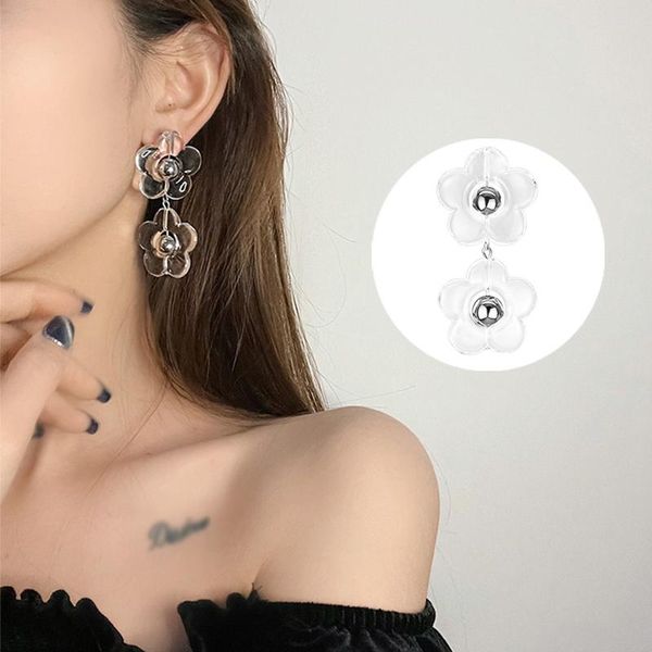 dangle & chandelier 1 pair transparent acrylic flower earrings geometric long wholesale creative trendy cute ear stud, Silver
dangle & chandelier 1 pair transparent acrylic flower earrings geometric long wholesale creative trendy cute ear stud, Silver