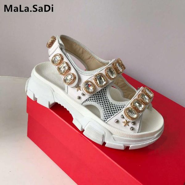 crystal rivals studded air mesh summer women rhinestone diamond design platform sandals comfortable thick sole beach shoes, Black
crystal rivals studded air mesh summer women rhinestone diamond design platform sandals comfortable thick sole beach shoes, Black