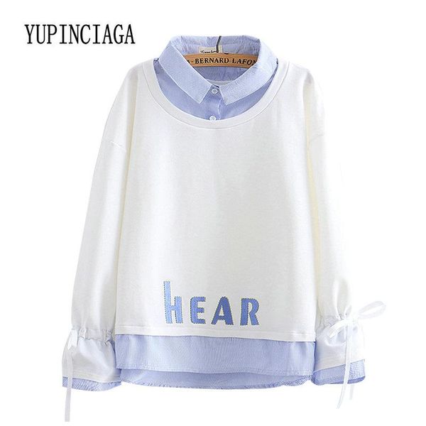 women's hoodies & sweatshirts yupinciaga women long sleeve pullovers literary leisure letter embroidery stitching stripes lapel plus ve, Black
women's hoodies & sweatshirts yupinciaga women long sleeve pullovers literary leisure letter embroidery stitching stripes lapel plus ve, Black