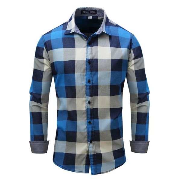 european and american foreign trade men's shirt autumn winter long sleeve plaid color matching express casual shirts, White;black
european and american foreign trade men's shirt autumn winter long sleeve plaid color matching express casual shirts, White;black