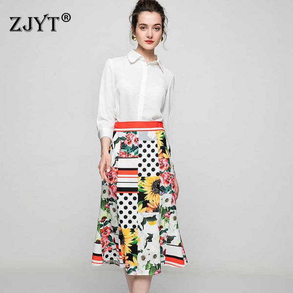 runway designers spring women outfits elegant lady white blouse and midi print skirt suit 2 piece party set 210601
runway designers spring women outfits elegant lady white blouse and midi print skirt suit 2 piece party set 210601