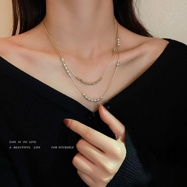 chains 2021 fashion real gold electroplated pearl choker necklace cute double layer chain pendant for women jewelry girl gift, Silver
chains 2021 fashion real gold electroplated pearl choker necklace cute double layer chain pendant for women jewelry girl gift, Silver