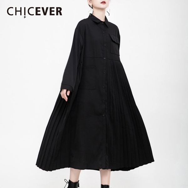 chicever black dress for women lapel collar long sleeve patchwork pockets ruched pleated shirt dresses female 2021 fashion new, Black;gray
chicever black dress for women lapel collar long sleeve patchwork pockets ruched pleated shirt dresses female 2021 fashion new, Black;gray