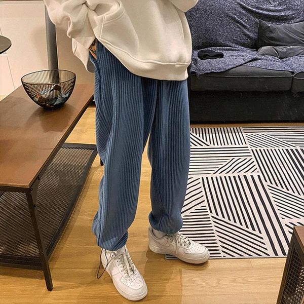 man casual tie leg women pants straight woman corduroy solid color oversize trousers warm korean streetwear, Black
man casual tie leg women pants straight woman corduroy solid color oversize trousers warm korean streetwear, Black