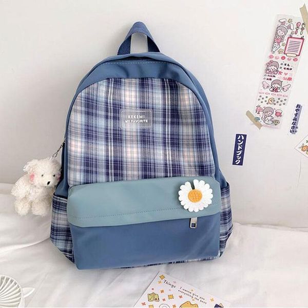 backpack lattice female junior high school student campus girl simple fashion book bag
backpack lattice female junior high school student campus girl simple fashion book bag