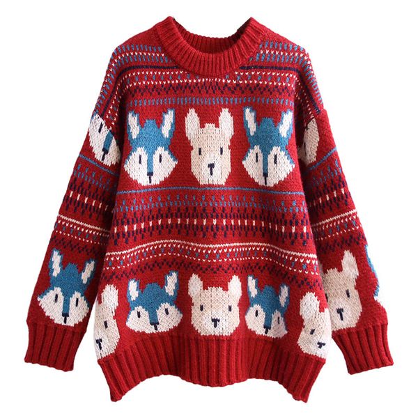women's sweaters casual female salqi long sleeve sweaters cartoon and crocheted jumpers korean animals kawaii nightgown pull femme hive, White;black
women's sweaters casual female salqi long sleeve sweaters cartoon and crocheted jumpers korean animals kawaii nightgown pull femme hive, White;black