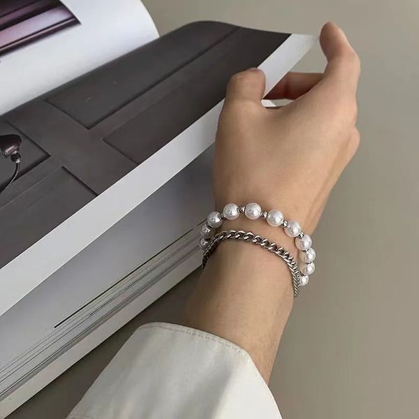 titanium steel non-fading double-layer pearl link bracelet male ins fashion hip hop niche design bracelets simple ice chain, Black
titanium steel non-fading double-layer pearl link bracelet male ins fashion hip hop niche design bracelets simple ice chain, Black