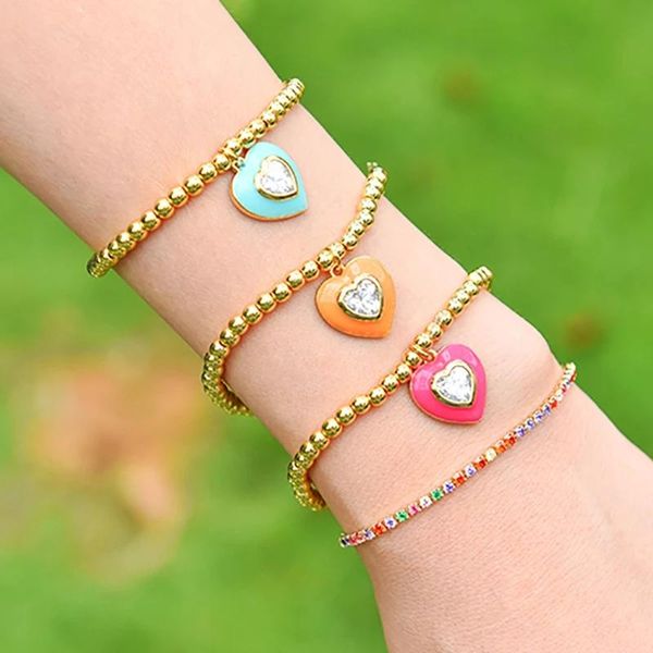 link, chain 10pcs punk geometric big zircon crystal heart pendant bracelets for women fashion luxury bangle bracelet jewelry gift, Black
link, chain 10pcs punk geometric big zircon crystal heart pendant bracelets for women fashion luxury bangle bracelet jewelry gift, Black