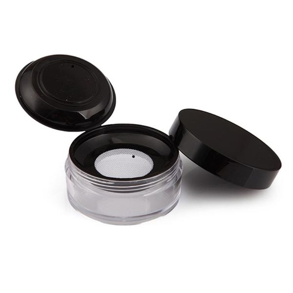 storage bottles & jars 1pc mini plastic elastic net loose powder box with puff empty pot cosmetic sifter jar travel makeup container
