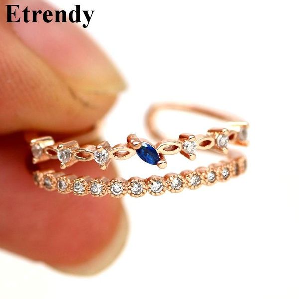 cluster rings women's fashion ring for fingers adjustable double layers jewelry rose gold color delicate party accessories bijoux gift, Golden;silver
cluster rings women's fashion ring for fingers adjustable double layers jewelry rose gold color delicate party accessories bijoux gift, Golden;silver