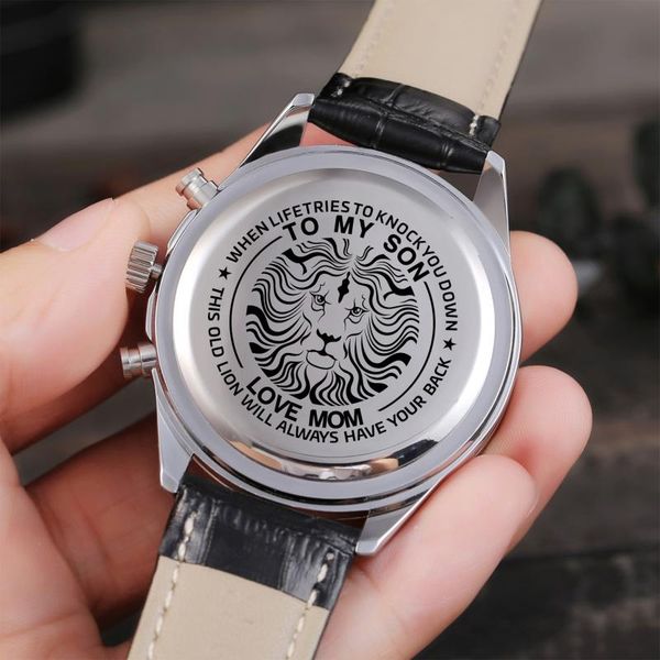 wristwatches mom to my son-engraved watch belt watches luxury automatic quartz kid birthday graduation gift, Slivery;brown
wristwatches mom to my son-engraved watch belt watches luxury automatic quartz kid birthday graduation gift, Slivery;brown