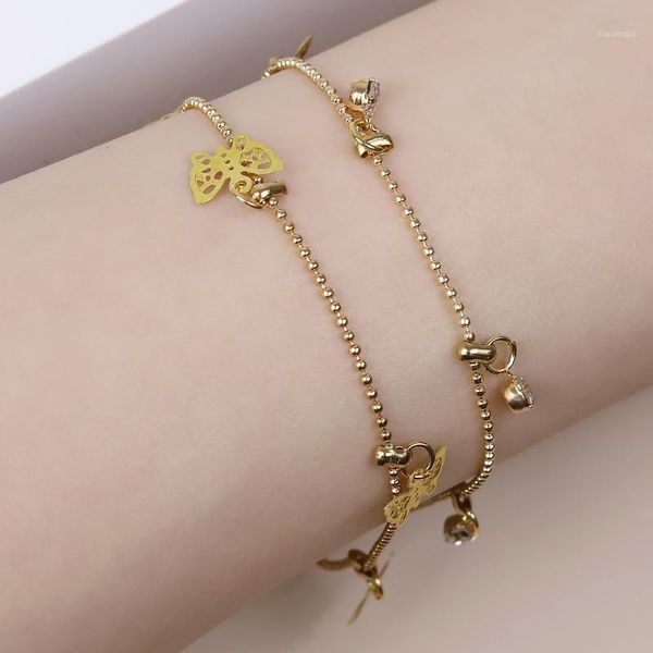 charm bracelets fashion jewelry butterfly round bead bracelet multi-layer adjustable alloy women's punk metal accessories, Golden;silver
charm bracelets fashion jewelry butterfly round bead bracelet multi-layer adjustable alloy women's punk metal accessories, Golden;silver