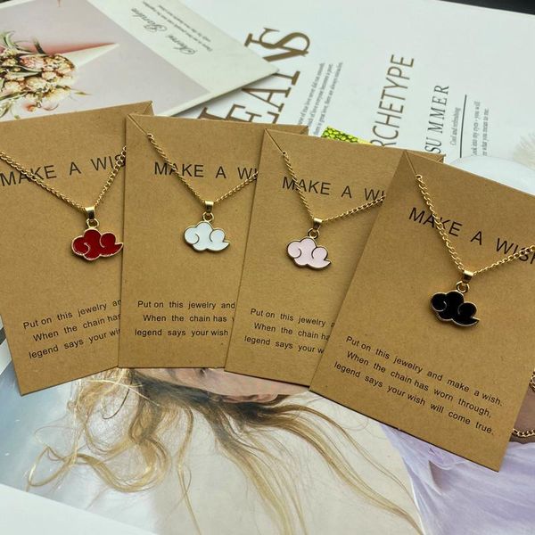 chains cloud pendant necklace red pink color fashion women men gift for friend golden link chain neck jewelry wholesale, Silver 
chains cloud pendant necklace red pink color fashion women men gift for friend golden link chain neck jewelry wholesale, Silver