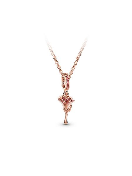 new 18k rose pendant necklace shiny zc zircon rose gold bead chain suitable for pandora style original girl charm gift, Silver
new 18k rose pendant necklace shiny zc zircon rose gold bead chain suitable for pandora style original girl charm gift, Silver
