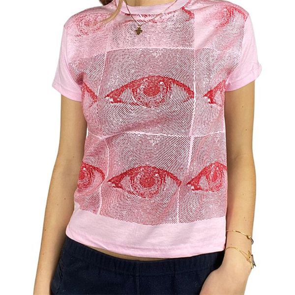 women's t-shirt summer shirts 2021 eye printed t-shirt,casual trendy short sleeve round neck slim fit ropa mujer, White
women's t-shirt summer shirts 2021 eye printed t-shirt,casual trendy short sleeve round neck slim fit ropa mujer, White