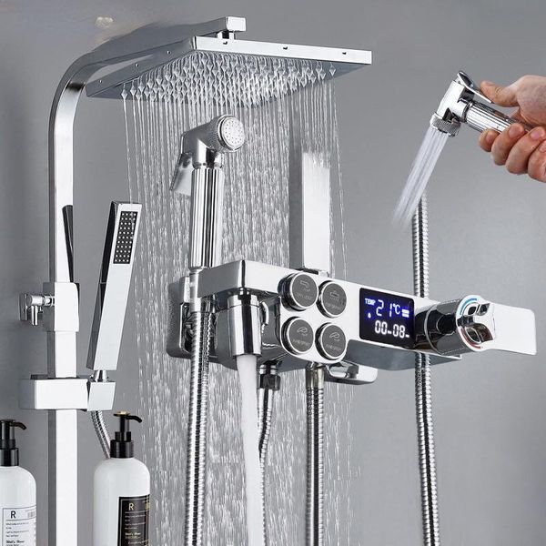 bathroom shower sets smart thermostatic system led digital set 8 inch square head bath faucet wall mount spa rain fall grifos
bathroom shower sets smart thermostatic system led digital set 8 inch square head bath faucet wall mount spa rain fall grifos