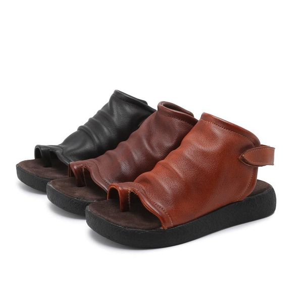 sandals 6068-21 original handmade summer leather shoes hollow short boots retro casual roman flat-heeled women's, Black
sandals 6068-21 original handmade summer leather shoes hollow short boots retro casual roman flat-heeled women's, Black