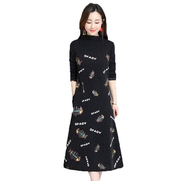 casual dresses 2021 women spring autumn dress oversized long sleeve winter woman b05, Black;gray
casual dresses 2021 women spring autumn dress oversized long sleeve winter woman b05, Black;gray