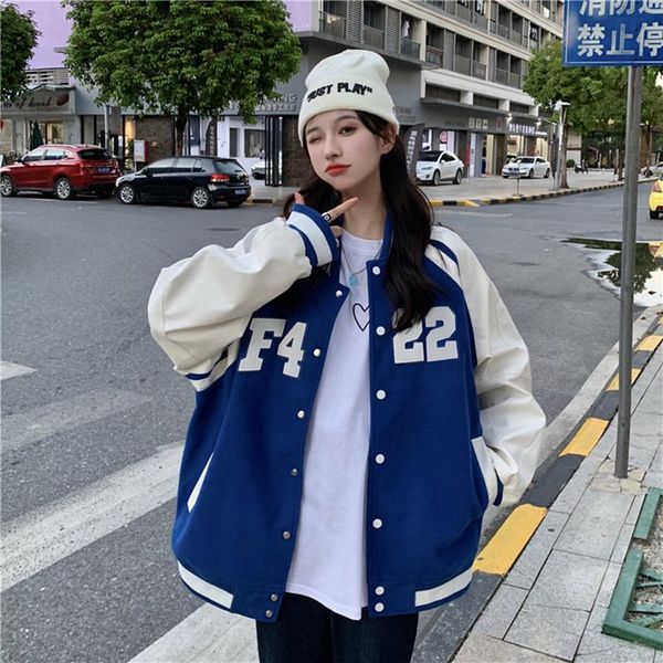 women's jackets baseball jacket women chic spring and autumn large size long sleeve sports letter print coat streetwear female top, Black;brown
women's jackets baseball jacket women chic spring and autumn large size long sleeve sports letter print coat streetwear female top, Black;brown