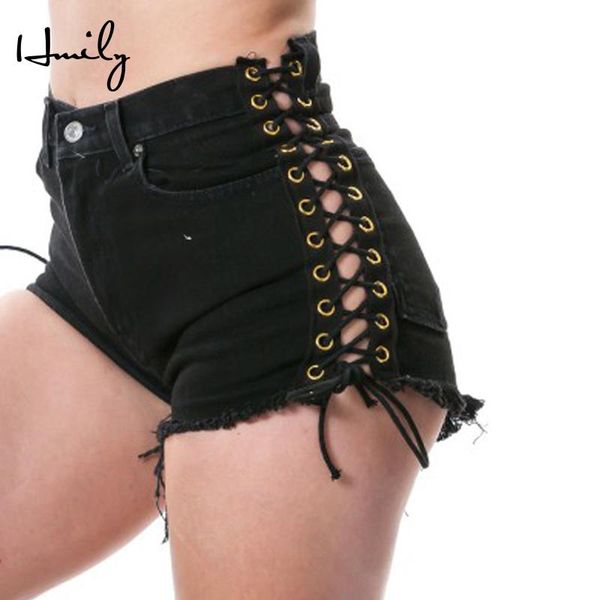 summer denim shorts women feminino ripped high waist mini solid lace hole short bandage jeans women's, Blue
summer denim shorts women feminino ripped high waist mini solid lace hole short bandage jeans women's, Blue