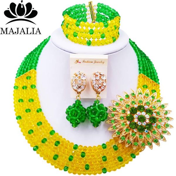 wedding jewelry sets majalia romantic african jewelery set yellow green crystal beads bride nigerian 5006, Slivery;golden
wedding jewelry sets majalia romantic african jewelery set yellow green crystal beads bride nigerian 5006, Slivery;golden