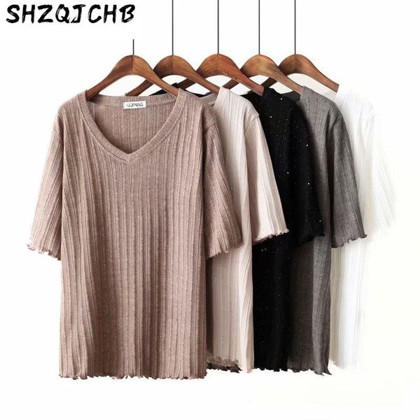 plus size t shirt women summer casual tshirt korean clothes v neck shirts for kj4681 women's t-shirt, White
plus size t shirt women summer casual tshirt korean clothes v neck shirts for kj4681 women's t-shirt, White
