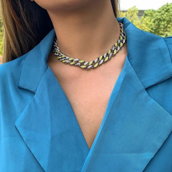 chokers vintage punk adjustable curb cuban link chain choker necklace for women men hip hop metal necklaces luxury rhinestone jewelry, Golden;silver
chokers vintage punk adjustable curb cuban link chain choker necklace for women men hip hop metal necklaces luxury rhinestone jewelry, Golden;silver