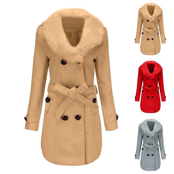 women's wool & blends 2021 plus size overcoat oversize loose cashmere faux fur coat winter jacket women collar hood outerwear belt, Black
women's wool & blends 2021 plus size overcoat oversize loose cashmere faux fur coat winter jacket women collar hood outerwear belt, Black