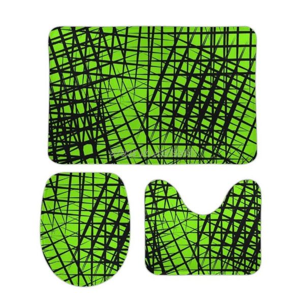 bath mats black mesh pattern on bright green 3pcs bathroom set rug non-slip mat coral velvet floor toilet room carp
bath mats black mesh pattern on bright green 3pcs bathroom set rug non-slip mat coral velvet floor toilet room carp