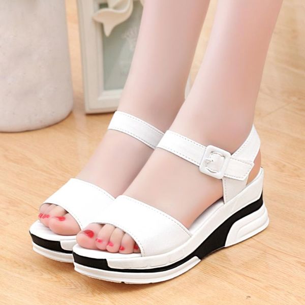 women's sandals women thick bottom summer fashion leisure shoes fish mouth sandalia feminina, Black
women's sandals women thick bottom summer fashion leisure shoes fish mouth sandalia feminina, Black