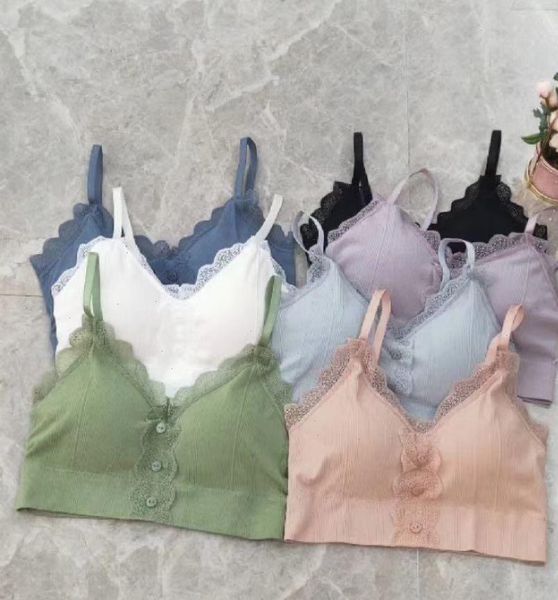 korean crop lace womens tanks spaghetti strap built in bra off shoulder sleeveless versatile camisole solid color, White
korean crop lace womens tanks spaghetti strap built in bra off shoulder sleeveless versatile camisole solid color, White