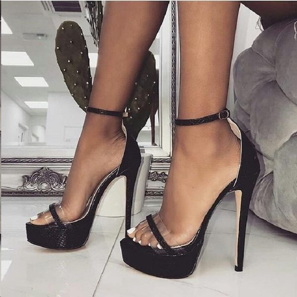 summer women high heels platform sandals transparent black stripper heel ladies shoes open toe stiletto party
summer women high heels platform sandals transparent black stripper heel ladies shoes open toe stiletto party
