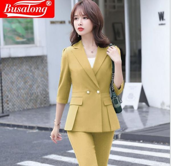 fashion tracksuit women pant suit formal single breasted famale ol business work speach wear two piece woman clothes women's pants, White 
fashion tracksuit women pant suit formal single breasted famale ol business work speach wear two piece woman clothes women's pants, White