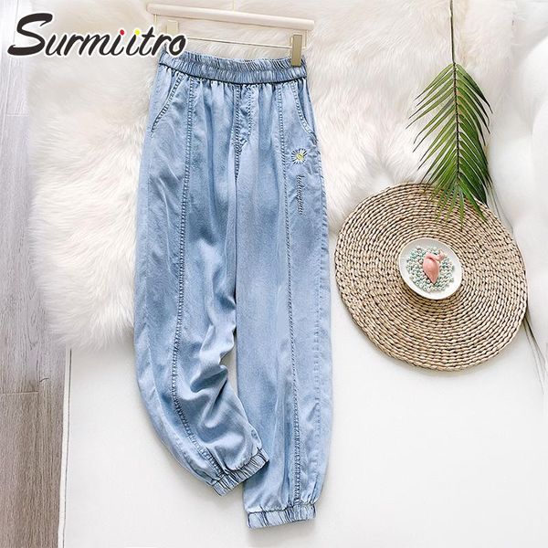 women's jeans surmiitro korean thin tencel ankle mom women 2021 summer embroidery female denim harem pants high waist boyfriend, Blue
women's jeans surmiitro korean thin tencel ankle mom women 2021 summer embroidery female denim harem pants high waist boyfriend, Blue