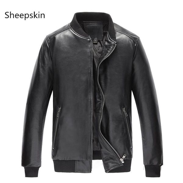 men's leather & faux real cow jacket men quality sheepskin bomber jackets winter autumn motocycle plus size 19-803 mf602, Black
men's leather & faux real cow jacket men quality sheepskin bomber jackets winter autumn motocycle plus size 19-803 mf602, Black
