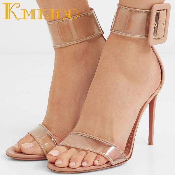 kmeioo 2021 fashion women shoes clear buckle strap sandals cover heel stilettos evening wedding party ladies 12cm, Black
kmeioo 2021 fashion women shoes clear buckle strap sandals cover heel stilettos evening wedding party ladies 12cm, Black