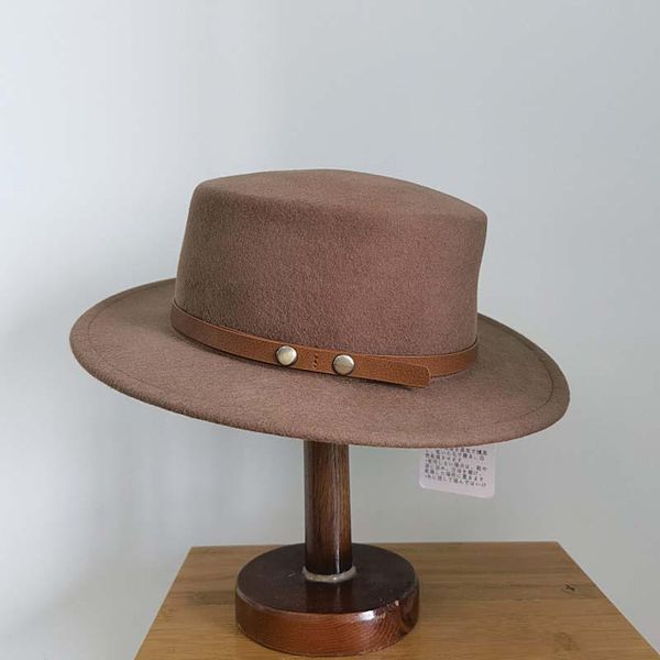 stingy brim hats autumn winter 2021 for women men wool fedoras hat retro wide flat fashion simplicity jazz, Blue;gray
stingy brim hats autumn winter 2021 for women men wool fedoras hat retro wide flat fashion simplicity jazz, Blue;gray