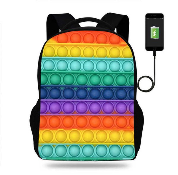 12 colors 3pcs/dhl fidget push pops bubble printed backpack shoulder bags 17 inch kids students school bag book pack usb charing earphone po
12 colors 3pcs/dhl fidget push pops bubble printed backpack shoulder bags 17 inch kids students school bag book pack usb charing earphone po