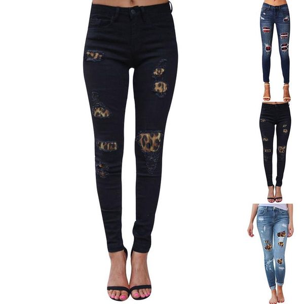 women's casual boyfriend distressed skinny leopard patch ripped jeans 2021 spring autumn women, Blue
women's casual boyfriend distressed skinny leopard patch ripped jeans 2021 spring autumn women, Blue