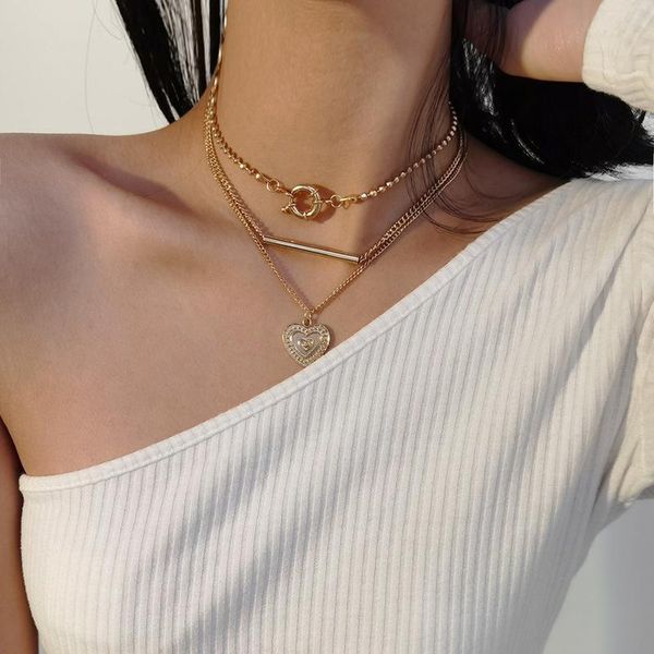 fashion three layers love heart geometric pendant necklace sweet round beads chain choker for women party jewelry 2021 necklaces, Silver
fashion three layers love heart geometric pendant necklace sweet round beads chain choker for women party jewelry 2021 necklaces, Silver