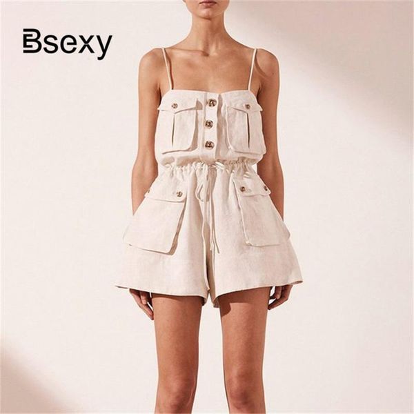 women's jumpsuits & rompers runway brand women linen playsuit 2021 summer backless spaghetti strap short pants wide legs overalls body, Black;white
women's jumpsuits & rompers runway brand women linen playsuit 2021 summer backless spaghetti strap short pants wide legs overalls body, Black;white