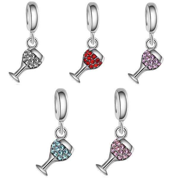 fashion rhinestone wine glass pendant diy beads adapting to original pandora charm bracelet ladies jewelry making gifts, Silver
fashion rhinestone wine glass pendant diy beads adapting to original pandora charm bracelet ladies jewelry making gifts, Silver