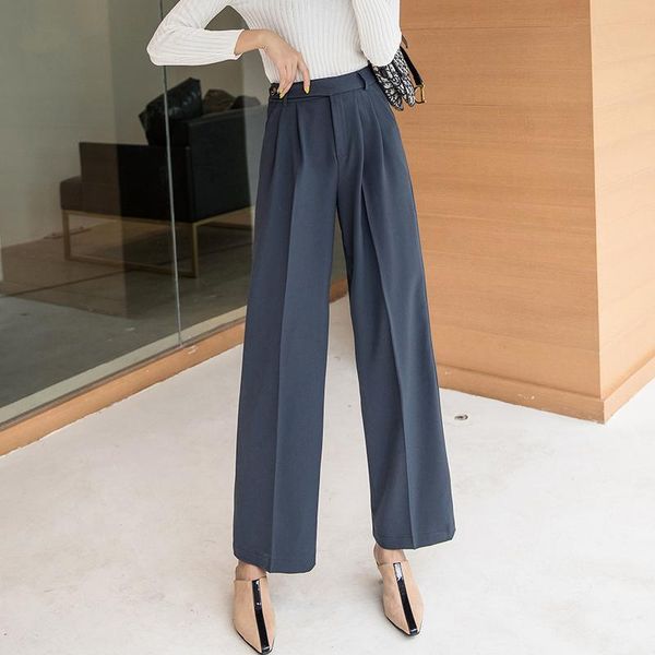 women's pants & capris 2021 spring summer work wear women casual wide leg pockets high waist elegant office lady chic ankle-length, Black;white
women's pants & capris 2021 spring summer work wear women casual wide leg pockets high waist elegant office lady chic ankle-length, Black;white