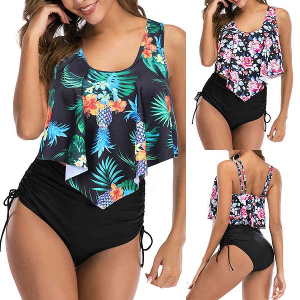 size plus swimwear women 2021 retro ruffle bikini set floral print tankini push up swimsuit mujer bathing suit s-2xl, White;black
size plus swimwear women 2021 retro ruffle bikini set floral print tankini push up swimsuit mujer bathing suit s-2xl, White;black