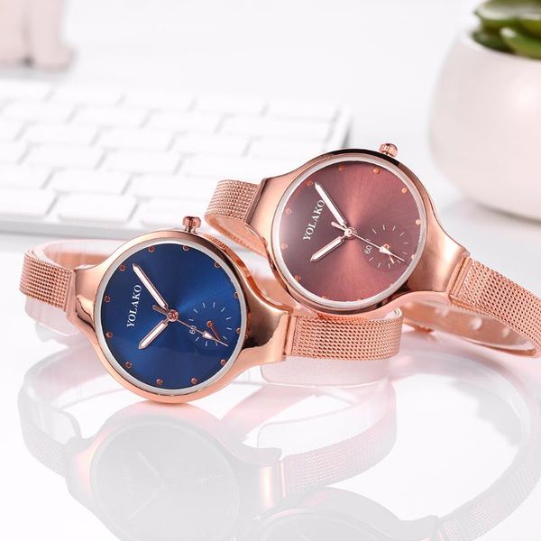 wristwatches relogio feminino women yolako watch rose gold silver black fashion bracelet quartz analog wrist montre femme, Slivery;brown
wristwatches relogio feminino women yolako watch rose gold silver black fashion bracelet quartz analog wrist montre femme, Slivery;brown