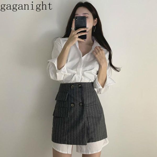 two piece dress gaganight korean fashon women pieces set white shirt office lady outfit mini button skirt spring summer sets 2 peices
two piece dress gaganight korean fashon women pieces set white shirt office lady outfit mini button skirt spring summer sets 2 peices