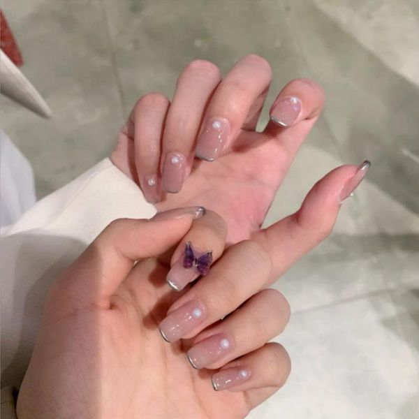 false nails 24pcs full cover fake wearable french romantic nude pink pearl butterfly crystal nail tips stick on art, Red;gold
false nails 24pcs full cover fake wearable french romantic nude pink pearl butterfly crystal nail tips stick on art, Red;gold